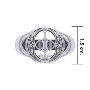 Chalice Well Silver Ring TRI052 - Jewelry